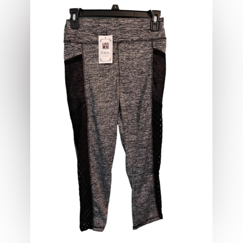 Lida Collection Gray and Black Leggings Size S/M